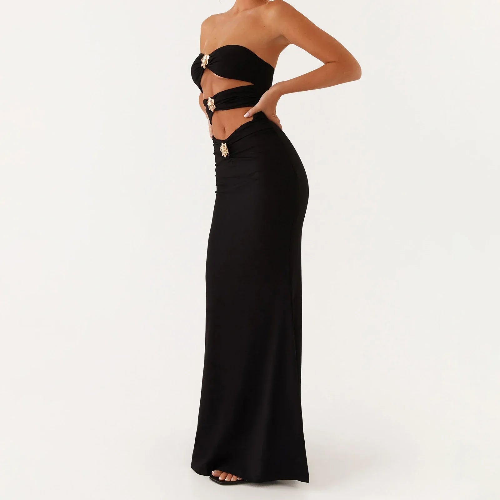 שמלת סטרפלס קאט אאוט דגם אופיר