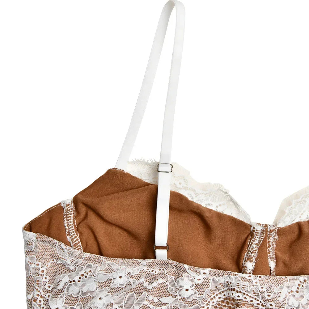 שמלת תחרה מקסי עם גב פתוח דגם הילה